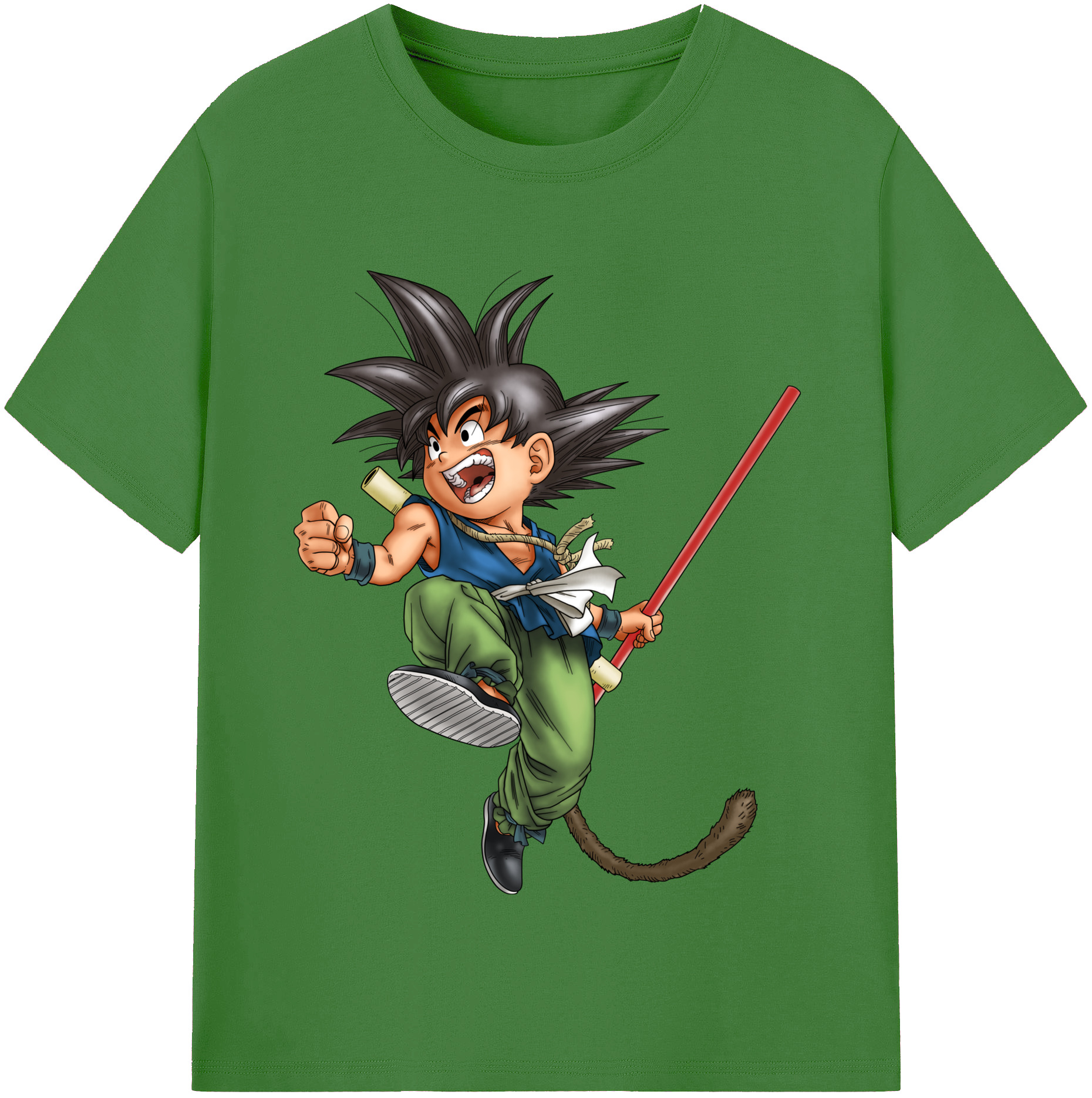 （画像用） ドラゴンボール 孫悟空（そん ごくう）Son Goku カカロット DRAGON BALL Kakarotto レディースカジュアルプリントTシャツ（綿100％）